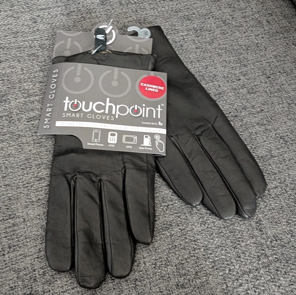TOUCHPOINT Cashmere Lined Leather Smart Gloves